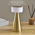 Pilipane Tragbare LED-Tischlampe, 3 Farbtemperaturen, stufenloses Dimmen, 1800 mAh wiederaufladbarer Akku, Nachttischlampe, minimalistisches Design zum Lesen im Homeoffice (Gold)