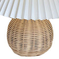 Kleine plissierte Tischlampe Vintage Rattan Nachttisch Nachttisch Mini -Lampe für Schlafzimmer Wohnzimmer Dekorative ästhetische Beleuchtung USB angetrieben 24x28x14 cm