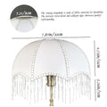 Hbbgdiy Vintage -Lampenschatten mit Quasten kuppelförmigen Ersatzlampenschatten 7.87x7.48in für Tischlampen Stößen Lampen E27 Leichtes antikes Dekor
