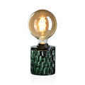 Pauleen 48023 Crystal Magic Tischleuchte max. 20W Tischlampe für E27 Lampen Nachttischlampe Grün 230V Glas ohne Leuchtmittel