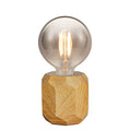 Pauleen 48159 Woody Sparkle Tischleuchte aus Holz skandinavische Tischlampe Würfellampe max25W E27 Holz 230V