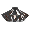 EGLO Deckenlampe Carlton 6, 1 flammige Deckenleuchte Vintage, Industrial, Retro, Wohnzimmerlampe aus Stahl in Schwarz, Kupfer, Küchenlampe, Flurlampe Decke mit E27 Fassung