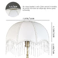 Vintage Dome Lampenschatten mit Quasten, 7, 87x7.48 mit überbissenem Rand -Ersatzschatten für E27 -Tischlampen, antiker Lichtschatten für Heimdekoration