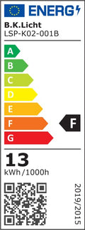 B.K.Licht - LED Deckenlampe mit Fernbedienung, dimmbar, einstellbar von warmweiß bis kaltweiß, LED Deckenleuchte, Lampe, Wohnzimmerlampe, Schlafzimmerlampe, Küchenlampe, 71x7x67,4x11 cm, Schwarz