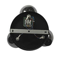 QAZQA - Art Deco Deckenleuchte I Deckenlampe I Lampe I Leuchte schwarz 3-flammig Spotbalken5 cm mit Rauchglas 3-flammig Spotbalken-Licht - Vidro I Wohnzimmer I Schlafzimmer - Rund - LED geeignet E14