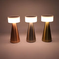 Pilipane Tragbare LED-Tischlampe, 3 Farbtemperaturen, stufenloses Dimmen, 1800 mAh wiederaufladbarer Akku, Nachttischlampe, minimalistisches Design zum Lesen im Homeoffice (Gold)