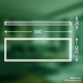 BRILONER - LED Deckenleuchte Effizienzklasse A, ca. 50.000h Licht, 14W bei 3000lm, LED Panel flach, helle energiesparende Deckenlampe Wohnzimmer, Küchenlampe, Wohnzimmerlampe 58x20x3 cm, Weiß
