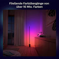 Philips Hue Gradient Signe Stehleuchte schwarz 1800lm, 16 Millionen Farben und Farbverläufe, dimmbar, steuerbar via App, kompatibel mit Amazon Alexa (Echo, Echo Dot)