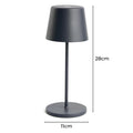 Pertrix LED Akku Gartentisch Leuchte Dunkelgrau stufenlos dimmbar - IP65 Tisch Lampe ohne Kabel für In-& Outdoor, 2700-3000K, 280 mm hoch, runde Tischlampe Esstisch, moderne LED Tischlampe Outdoor