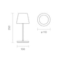 SIGOR Nuindie 2.0 mini - Dimmbare kleine LED Akku-Tischlampe Indoor & Outdoor, IP54 spritzwassergeschützt, Höhe 25 cm, aufladbar mit USB-C, 12 h Leuchtdauer, nachtschwarz