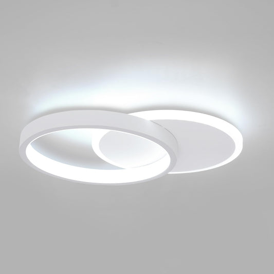 Aeyytoe LED Deckenlampe, 24W LED Deckenleuchte, Modern Runder Schlafzimmer-Kronleuchter Lampe für Bad Flur Schlafzimmer Balkon Wohnzimmer Küche