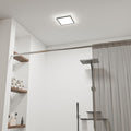 LED Deckenleuchte Flach, Ultra Dünn, IP54 Wasserdicht Deckenlampe Panel für Badezimmer, Flur, Keller, Küche – 15 W, 1800 lm, 4000 K, Schwarzes, Eckig, 22 cm