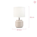 Pauleen 48219 Bright Soul Tischleuchte max. 20 Watt handgefertigt Creme, Beige Nachttischlampe im Boho Look aus Stoff, Keramik E14