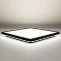 LED Deckenleuchte Flach, Ultra Dünn, IP54 Wasserdicht Deckenlampe Panel für Badezimmer, Flur, Keller, Küche – 15 W, 1800 lm, 4000 K, Schwarzes, Eckig, 22 cm