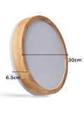 Baerolc LED Deckenleuchte Holz,30cm Deckenlampe Schlafzimmer 24W 3000K Warmweiß Deckenleuchte Küchenlampe Rund Deckenlampe holz für Schlafzimmer/Büro/Küche/Kinderzimmer/Flur/Balko