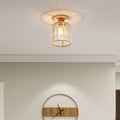 Sxtiger Kristall Deckenleuchte Gold, Moderne Runde Deckenlampe E27 Kristall Lampe Flur Decke Wohnzimmer Schlafzimmer Küche Eingang Kronleuchter