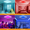 RGB LED Deckenleuchte Dimmbar mit Fernbedienung, 24W 2400LM Deckenlampe Farbwechsel, 3000K-6500K IP54 Wasserfest flach LED Panel für Wohnzimmer Schlafzimmer Kinderzimmer Küche Badezimmer 30x2.5cm