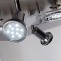 B.K.Licht - LED Deckenlampe schwenkbar, warmweiße Lichtfarbe, GU10 Fassung, LED Deckenleuchte, LED Lampe, Wohnzimmerlampe, Schlafzimmerlampe, Küchenlampe, Deckenstrahler, 29x9 cm, Matt-Nickel