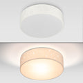 MONZANA® Deckenlampe Sternenhimmel Wohnzimmer Schlafzimmer E27 Weiß Rund 30cm Stoffschirm 1-Flammig 40W Küche Lampe Deckenleuchte Stoffdeckenlampe