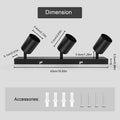 Dehobo Led Deckenstrahler Schwenkbar 350° 3 Flammig Deckenleuchte GU10 - Wandstrahler Schwarz - Spotlight Lampe Deckenlampe für Wohnzimmer Schlafzimmer Küche, Nein GU10 Leuchtmittel