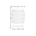 OuXean Einzigartiges schönes weißes Metallhohles Design E27 60W Tischlampe mit Kabelschalter, wenn das Licht durch die Lücken und Casts Bedside Lighting entkommt