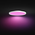 Philips Hue Devote Smart LED-Panel-Licht, weißes und farbiges Ambiente, rund 30 cm, 16,6 W, 2000 Lumen, weißer Rahmen für Innenbeleuchtung, Decke, Wohnzimmer, Küche, Flur