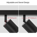 Dehobo Led Deckenstrahler Schwenkbar 350° 3 Flammig Deckenleuchte GU10 - Wandstrahler Schwarz - Spotlight Lampe Deckenlampe für Wohnzimmer Schlafzimmer Küche, Nein GU10 Leuchtmittel