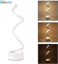 ELINKUME Led Tischlampe Augenschutz Schreibtischlampe,Touch Bedienung Tischleuchte Metall Design Nachttischlampe Geeignet für Büro,Schlafzimmer, Wohnzimmer (Spiralform)