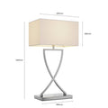 Lucande Tischlampe, Tischleuchte Stoffschirm weiß Nachttischlampe Stoffschirmlampe 1x E27 max. 60W ohne Leuchtmittel Schlafzimmerlampe