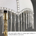 Vintage Dome Lampenschatten mit Quasten, 7, 87x7.48 mit überbissenem Rand -Ersatzschatten für E27 -Tischlampen, antiker Lichtschatten für Heimdekoration