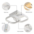 SENQIU LED Deckenleuchte Moderne 22W Deckenlampe LED Quadratisch Warmweiß 3000K Weiße Acryl Deckenbeleuchtung Lampen für Schlafzimmer, Wohnzimmer, Flur, Küche, Badezimmer