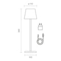 SIGOR Nuindie - Dimmbare LED Akku-Tischlampe Indoor & Outdoor, IP54 spritzwassergeschützt, Höhe 38 cm, aufladbar mit Easy Connect, 12 h Leuchtdauer, kirschrot