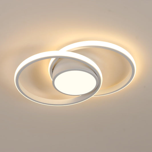 Comely LED Deckenleuchte Modern 42W, 4800LM, 3000K Warmweiß, Rundes Design Ø 40cm – Energieeffiziente Deckenlampe für Schlafzimmer, Badezimmer, Küche, Wohnzimmer & Balkon in Weiß