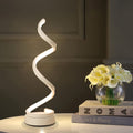ELINKUME Led Tischlampe Augenschutz Schreibtischlampe,Touch Bedienung Tischleuchte Metall Design Nachttischlampe Geeignet für Büro,Schlafzimmer, Wohnzimmer (Spiralform)