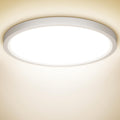 NIBSHOOM LED Deckenleuchte, 18W 1800LM Superschlanke Deckenlampe 4000K IP44 Wasserfest für Wohnzimmer Badezimmer Schlafzimmer Küche Flur Balkon, Rund und Flach Modern Led Lampen Ø220*H24mm, Warmweiß