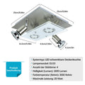 Depuley LED Deckenstrahler Schwenkbar, 4 Flammig Deckenleuchte, 4x3W GU10 Leuchtmittel, Modern Deckenspot, 960LM 3000K Warmweiß, Für Wohnzimmer Küche Schlafzimmer