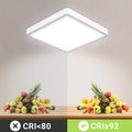 LQWELL® Deckenleuchte LED Deckenlampe, IP44 Wasserfest Badlampe Quadrat Flach 18W 6000K 1980LM Modern Schlicht Lampe Dünn für Wohnzimmer Badezimmer Schlafzimmer Küche Flur Keller Büro, 220 * 24mm