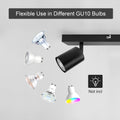 Dehobo Led Deckenstrahler Schwenkbar 350° 3 Flammig Deckenleuchte GU10 - Wandstrahler Schwarz - Spotlight Lampe Deckenlampe für Wohnzimmer Schlafzimmer Küche, Nein GU10 Leuchtmittel