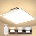 Slevoo Dimmbar LED Deckenleuchte Flach, 20W Modern Deckenlampe mit Fernbedienung, Farbtemperatur 2700K-6500K einstellbar Panel Lampe für Küche Wohnzimmer Schlafzimmer Flur, 30x30CM Weiß
