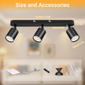 Dehobo Deckenstrahler LED 3 Flammig Schwenkbar 350° – GU10 Deckenlampe Spot Schwarz Moderne für Wohnzimmer, Schlafzimmer, Küche – Ohne Leuchtmittel