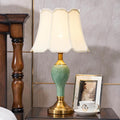 Chao Zan Tischlampe, Nachttischlampe mit Stoffschirm,E27-Fassung,Tischleuchte Wohnzimmer, Schlafzimmer,ohne Leuchtmittel (A)