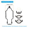 PATIKIL 8 9 10 11" Lampe Harfe Kit mit Endstück Einstellbar Lampenschirm Halterung Halter mit 3/8 IP E14 E26 E27 Beleuchtung Sockel für Tisch Boden Lampe Schwarz