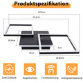 Homefire Deckenlampe LED Deckenleuchte Wohnzimmer - 32W Dimmbar Wohnzimmerlampe Modern Design Schwarz Küchenlampe mit Fernbedienung Schlafzimmerlampe Flur Metall Deckenleuchten für Küche Esszimmer
