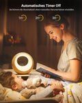 Bonsery Nachttischlampe Touch Dimmbar mit Fernbedienung, Nachtlicht Nachtlampe USB Aufladbar mit RGB Farben & 9 Modi, LED Akku Tischlampe Kabellos mit Timing & Memory Funktion für Wohnzimmer
