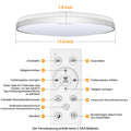 ToyGlee LED Deckenleuchte Dimmbar, 36W Ø30cm Smart RGBIC LED Deckenlampe mit Fernbedienung, Funktioniert mit Alexa & Google Assistant, Deckenleuchten für Schlafzimmer, Wohnzimmer