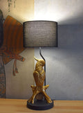 Tischlampe Papagei Gold Vogellampe Vogelfigur Leuchte (ohne Leuchtmittel) Dekolampe Vogel cw269 Palazzo Exklusiv