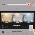 Matane LED Deckenleuchte Dimmbar, 24W Deckenlampe mit Fernbedienung, Panel Flach 3000K-6500K 2400lm Kalt/Warm/Neutralweiß für Wohnzimmer Schlafzimmer Kinderzimmer Badezimmer Modern Eckig, 30x2.5cm