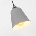 FSLiving Lampenschirm 4er-Set,Grau Deckenlampe Pendelleuchte Schirm Teile - für Fassung E27 ø 13cm - Lampenschirm Deko Tischlampe Wandlampe Nachttischlamp DZTB2742