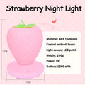 EONANT Kinder Erdbeer Nachtlicht, süße Silikon Erdbeer Touch Farbwechsel Lampe, Kinder LED Nachttischlampe, drei Modi Touch, Kinderzimmer, Büro, Urlaub Dekoration und Geschenke (Rosa)