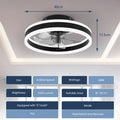 Nalezuns Ventilator Deckenleuchte,LED Deckenventilator mit Beleuchtung,3 Farbtemperatur und 6 Geschwindigkeiten Deckenventilator mit Lampe,Fernbedienung Leise Dimmbar Ventilator Deckenlampe